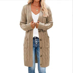 Chunky Knit Cardigan with Buttons and Pockets