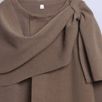 Cozy Knit Poncho with Refined Draping