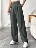Elegant Wide-Leg Pleated Trousers