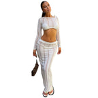 Elegant and Airy Crop Top with Matching Maxi Skirt