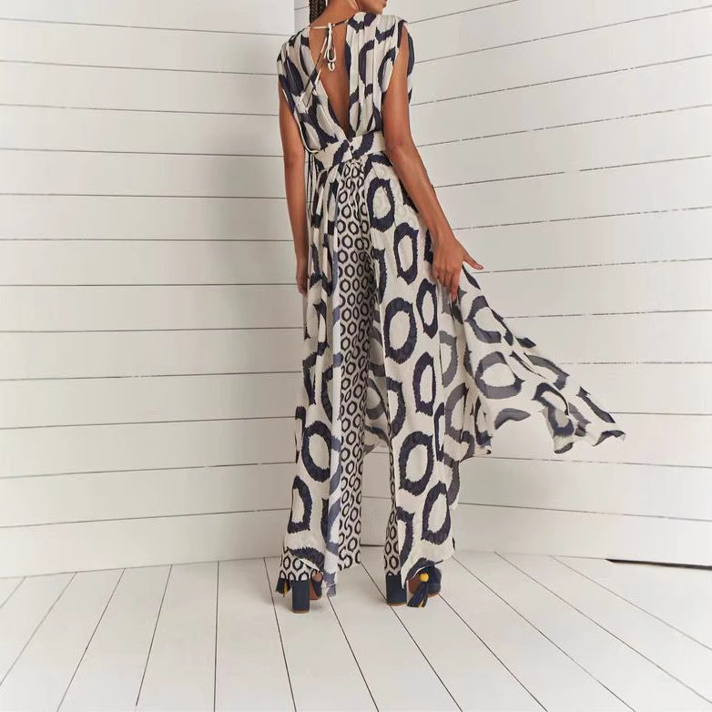 Women's Jumpsuit with Fashionable Print