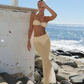 Women's Bandeau Bikini Skirt Set with Elegant Cut