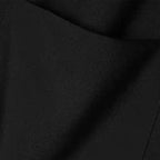 Women's Black Satin Midi Skirt with Side Slit