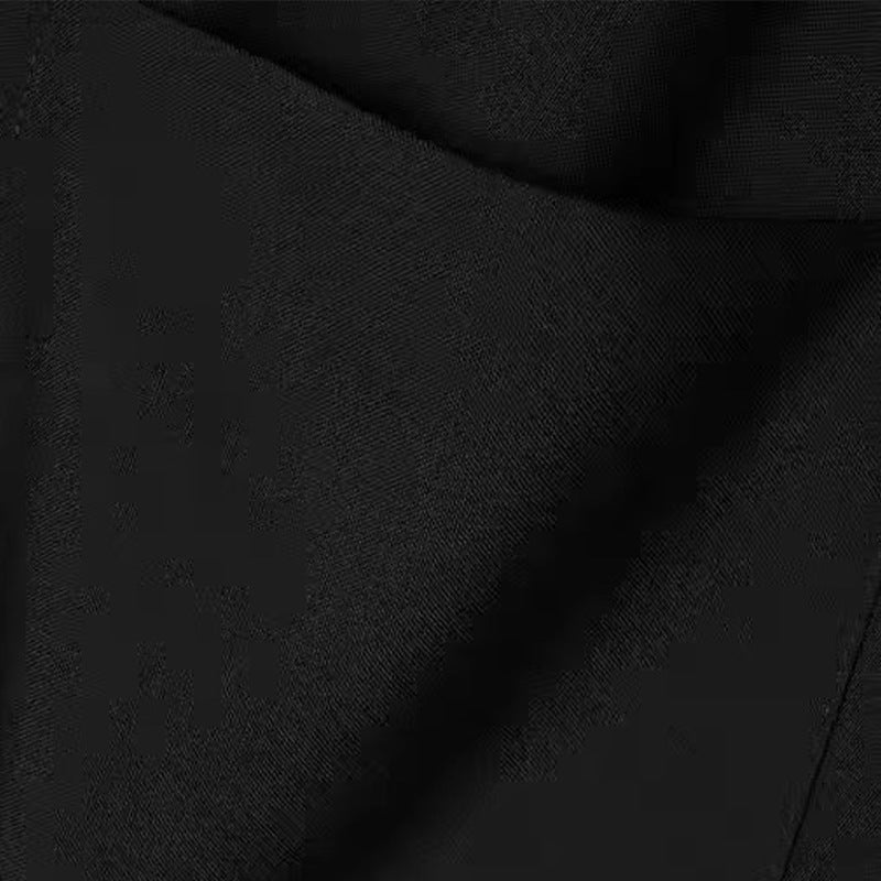 Women's Black Satin Midi Skirt with Side Slit