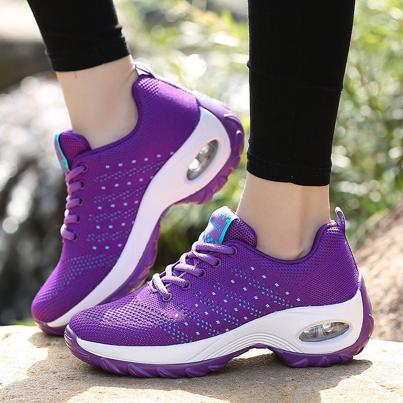 Women's Breathable Lightweight Sneakers with Shock-Absorbing Sole