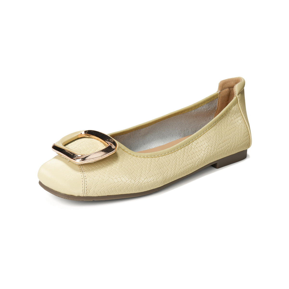 Women's Ballet Flats with Elegant Buckle Accent