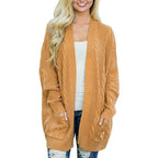 Women's Chunky Knit Cardigan with Deep Pockets
