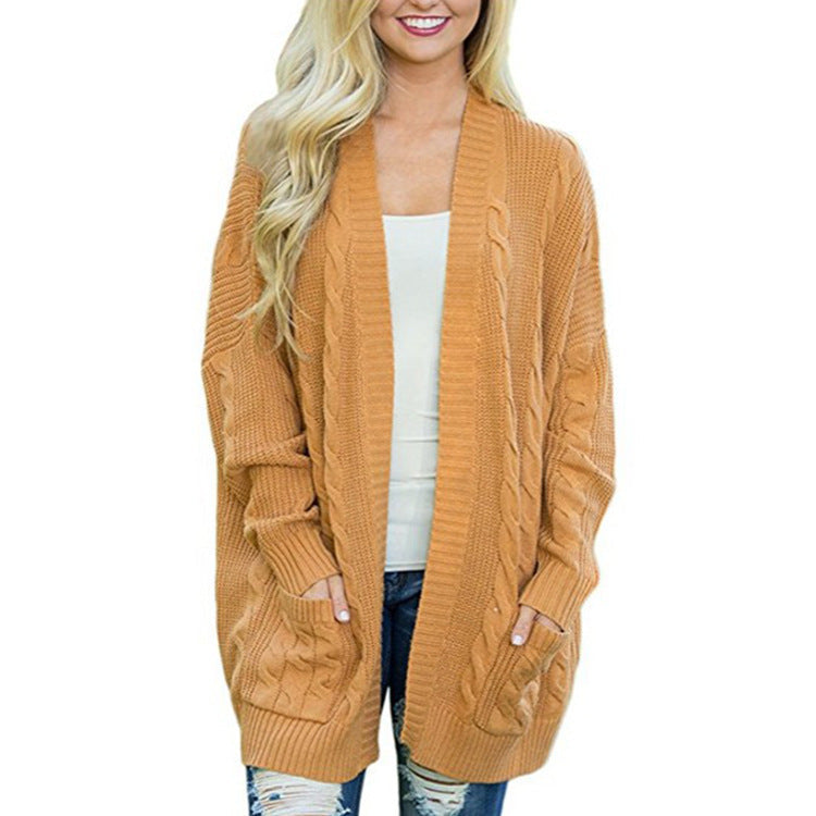 Women's Chunky Knit Cardigan with Deep Pockets