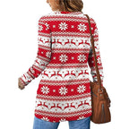 Women's Patterned Winter Sweater with Crew Neck