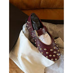 Women's Ballet Flats with Decorative Metallic Studs