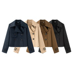 Elegant Trench Coat Jacket with Classic Details