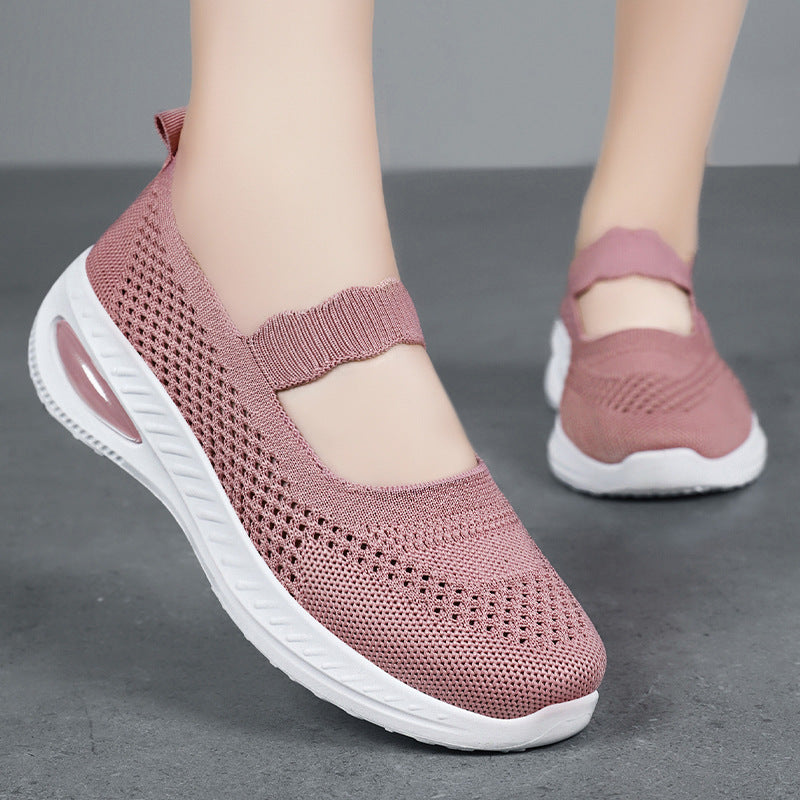 Women's Breathable Casual Sneakers with Elastic Strap