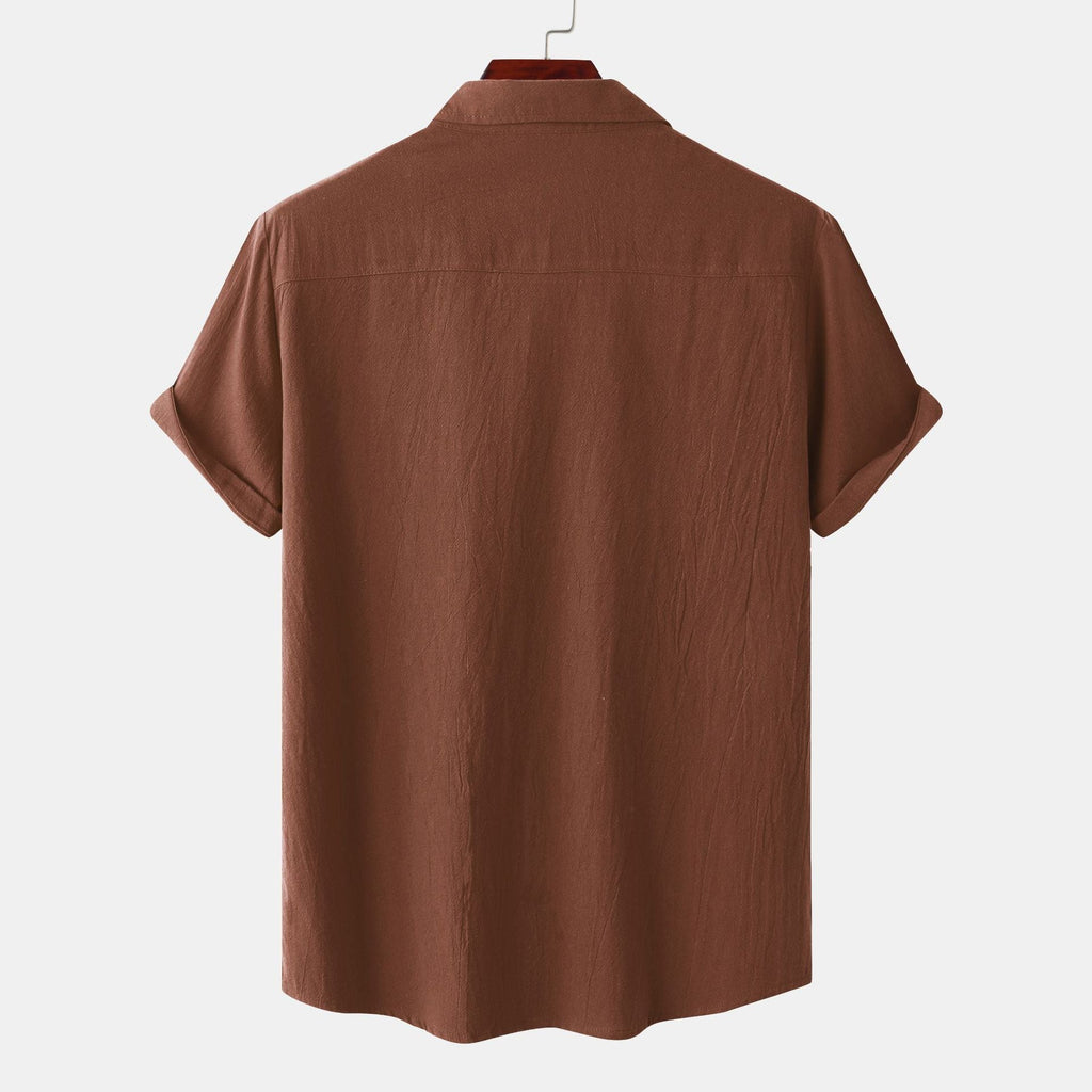 Women's Short-Sleeve Shirt with Practical Chest Pockets