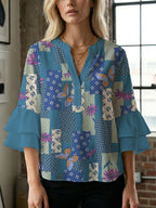 Women's Blouse with Beautiful Floral Design