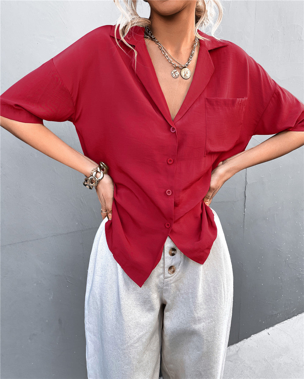 Women's Short-Sleeve Blouse