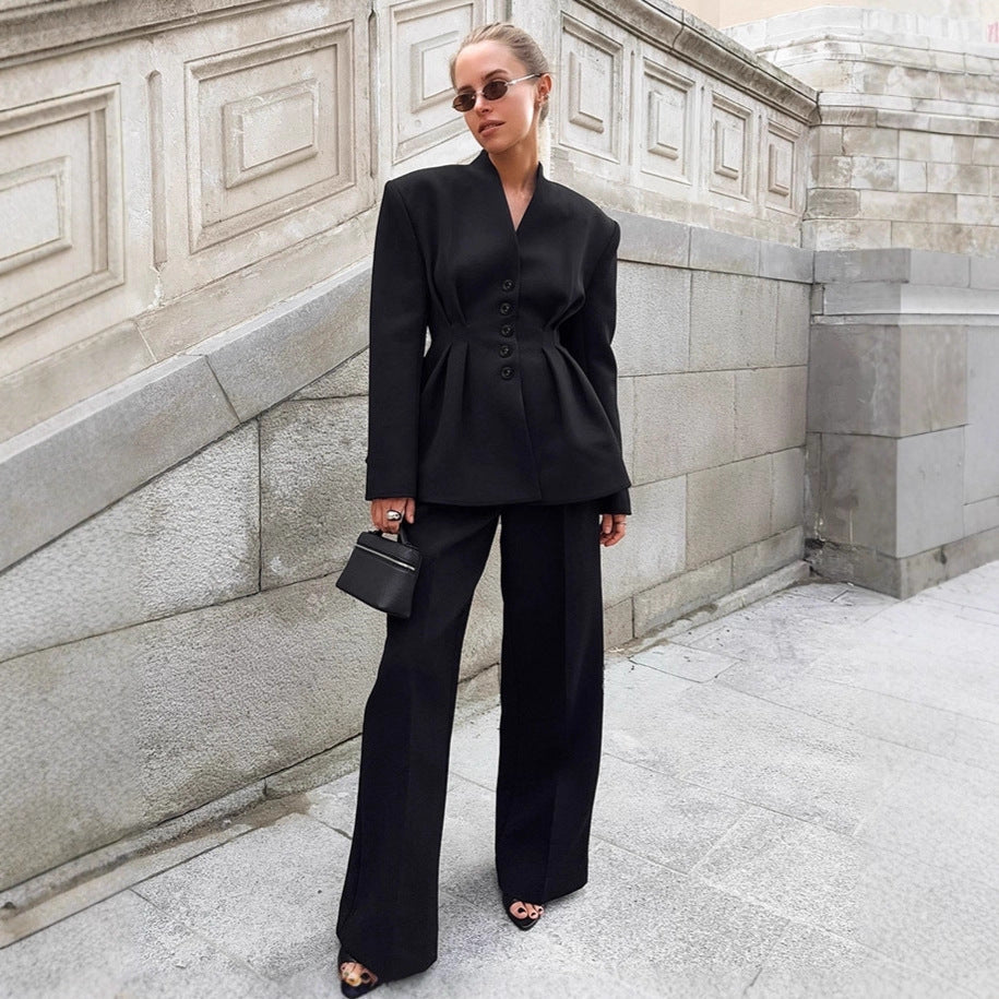 Women's Elegant Blazer Pant Suit