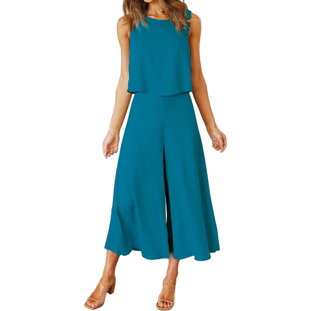 Women's Airy Jumpsuit with Relaxed Fit and Practical Pockets