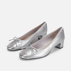 Women's Ballet Flats with Elegant Bow Detail and Glossy Finish