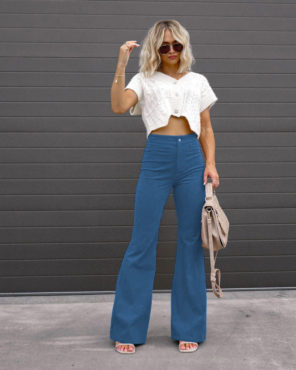Women's High-Waisted Flared Jeans