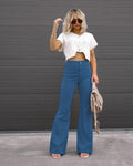 Women's High-Waisted Flared Jeans