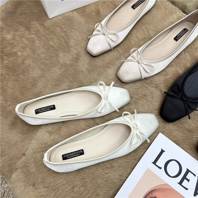 Women's Bow Accent Ballet Flats