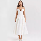 Women's Evening Dress with Sweetheart Neckline and Flowing Skirt