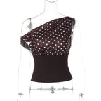 Women's Asymmetrical Polka-Dot Top