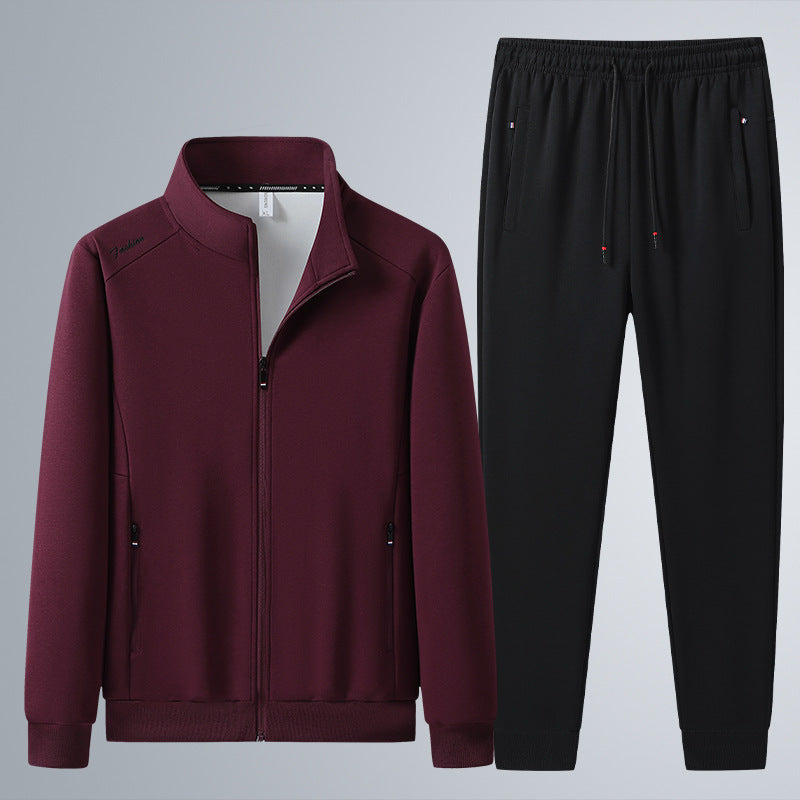 Men's Tracksuit with Stand-Up Collar