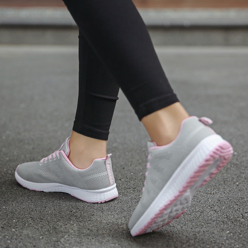 Breathable Women's Athletic Sneakers with Flexible Upper and Non-Slip Sole