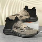 Women's Breathable Ankle Sneakers with Elastic Knit Upper