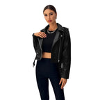 Women's Cropped Biker Jacket