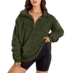 Women's Half-Zip Oversized Fleece Pullover