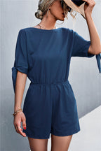 Women's Jumpsuit with Airy Fit and Fashionable Sleeve Bands