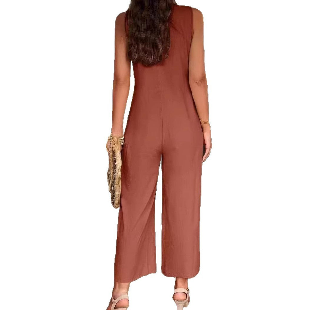 Elegant Jumpsuit with Button Details and Pockets
