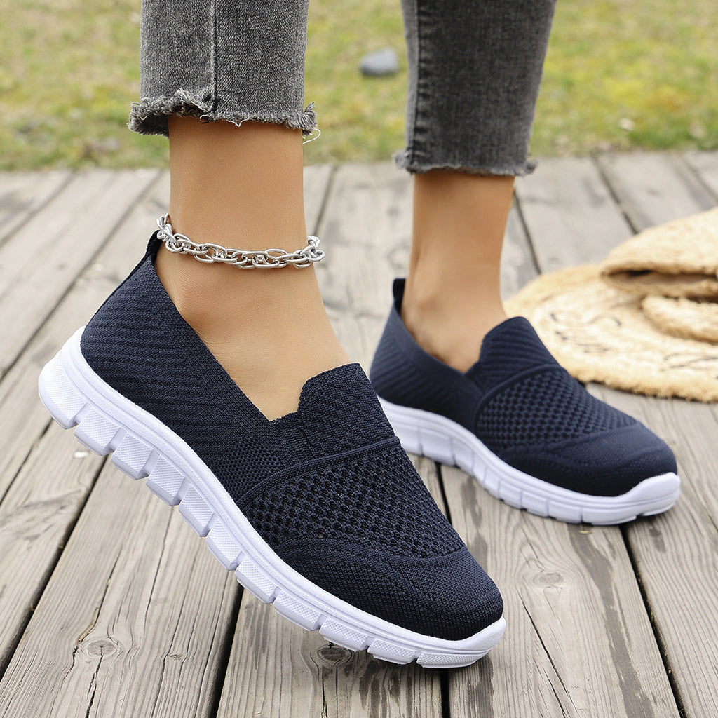 Women's Breathable Slip-On Sneakers with Elastic Insert