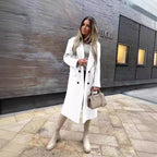 Women's Elegant and Timeless Double-Breasted Wool Coat