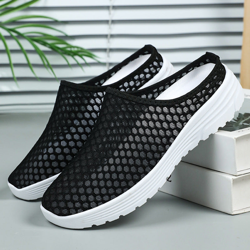 Women's Breathable Casual Mules with Innovative Mesh Structure