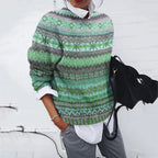 Women's Patterned Sweater with Modern Knit Design