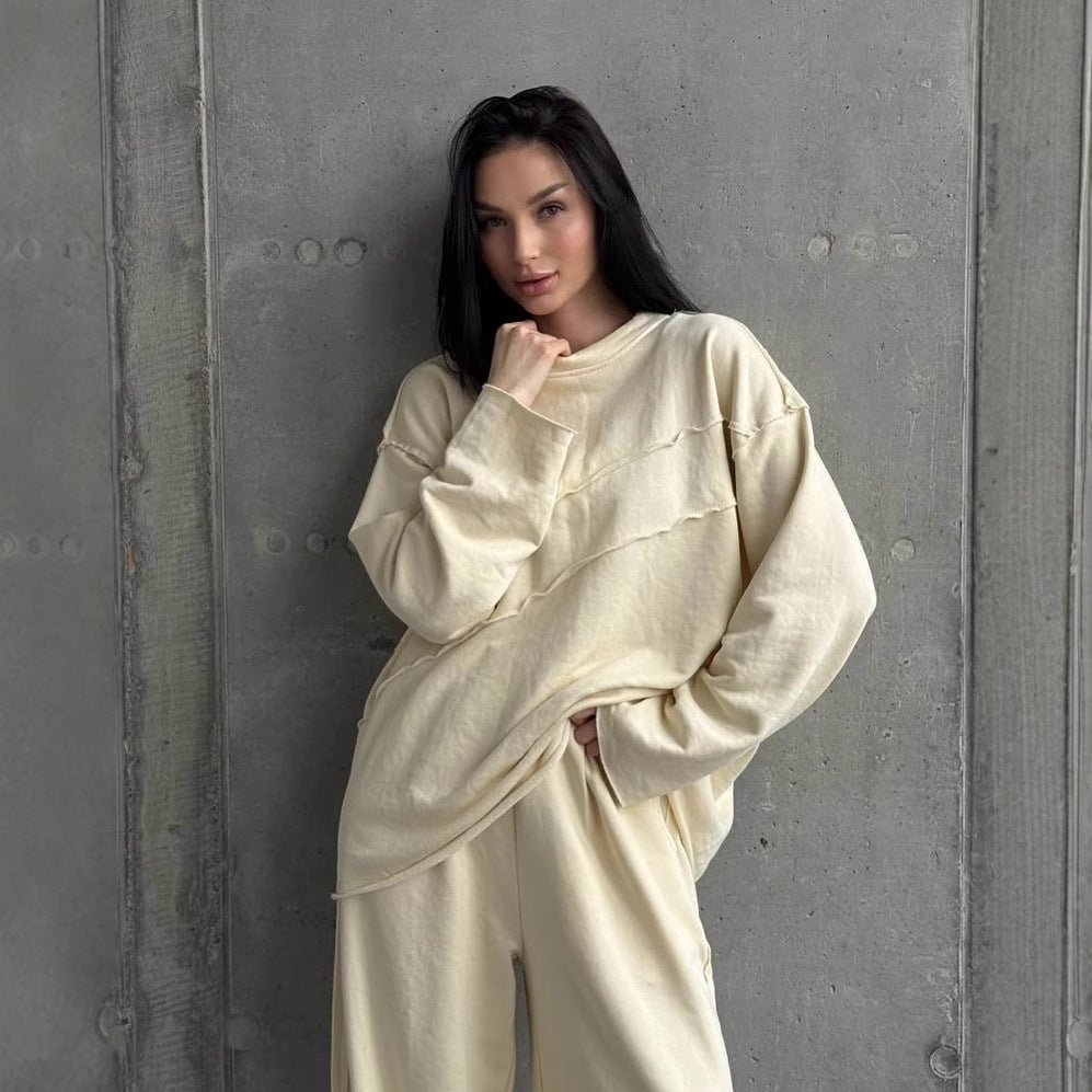 Women's Oversized Lounge Set with Palazzo Pants
