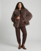Women's Fashionable Plush Faux Fur Coat