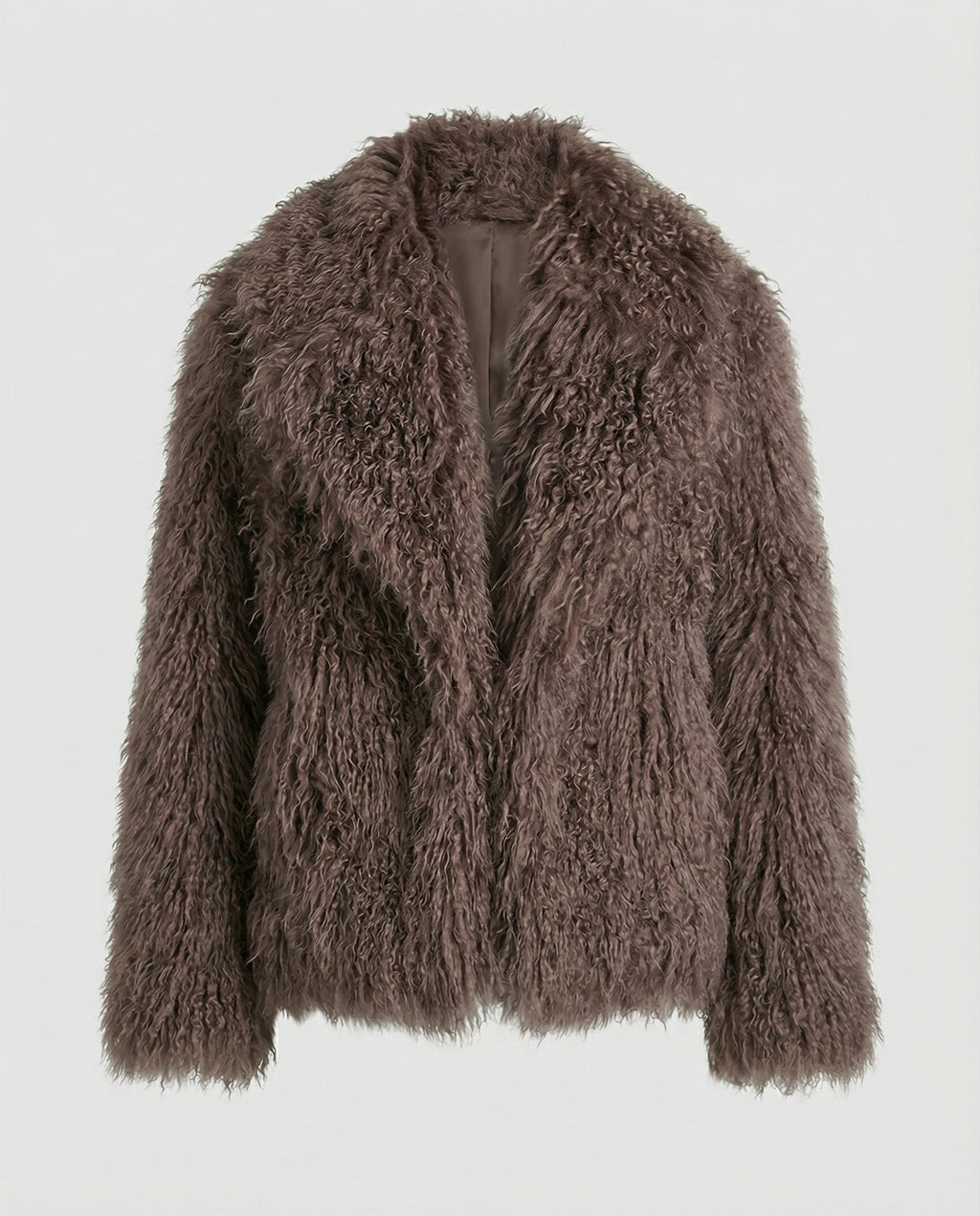 Women's Fashionable Plush Faux Fur Coat