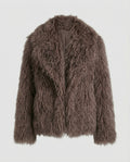 Women's Fashionable Plush Faux Fur Coat