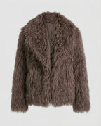 Women's Fashionable Plush Faux Fur Coat