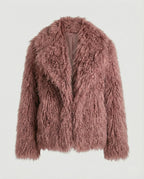 Women's Fashionable Plush Faux Fur Coat