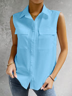 Sleeveless Shirt Blouse
