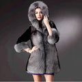 Women's Elegant and Warm Faux Fur Parka with Hood