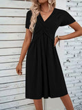 Women's Wrap-Style Jumpsuit with V-Neck