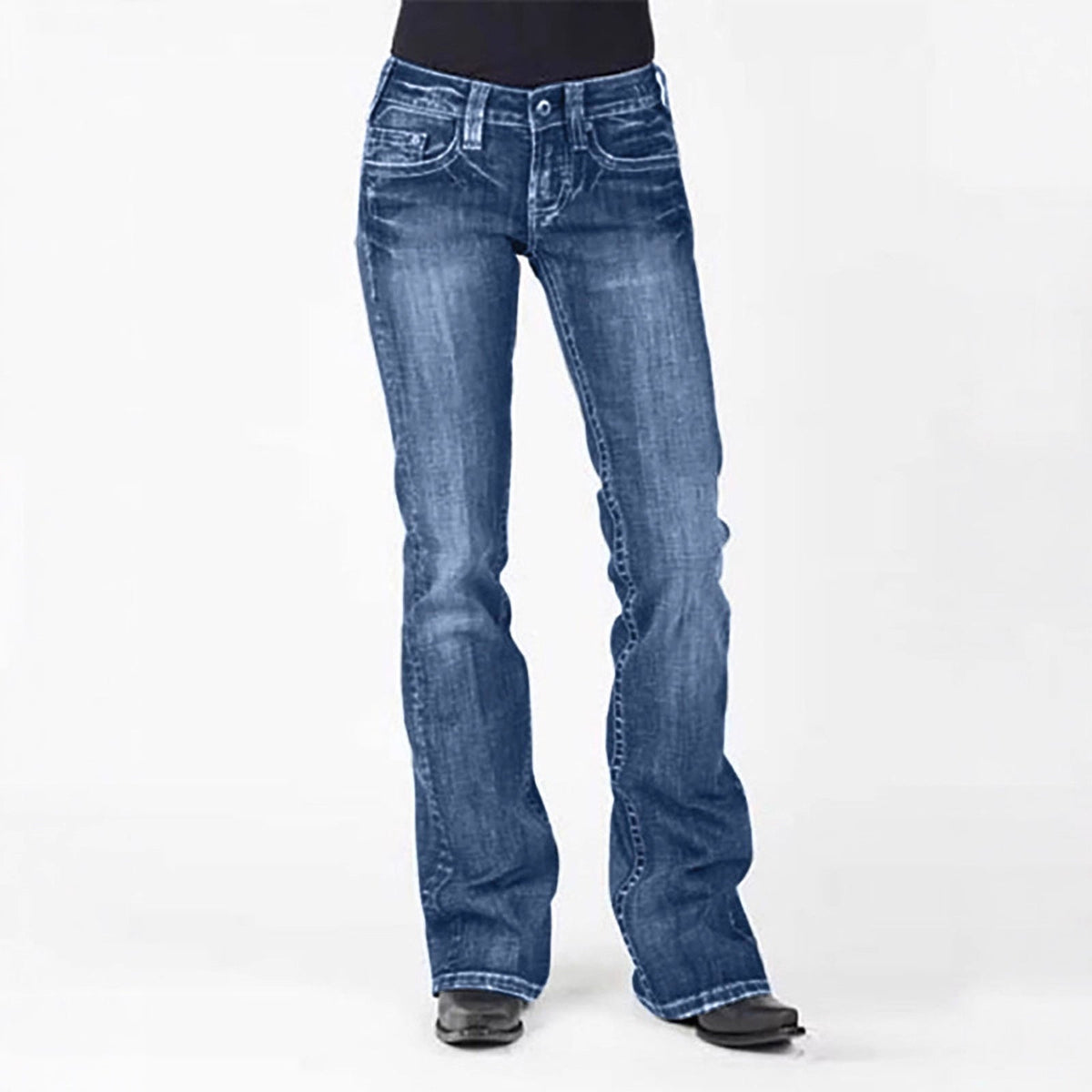 Elegant Bootcut Jeans with High Waist