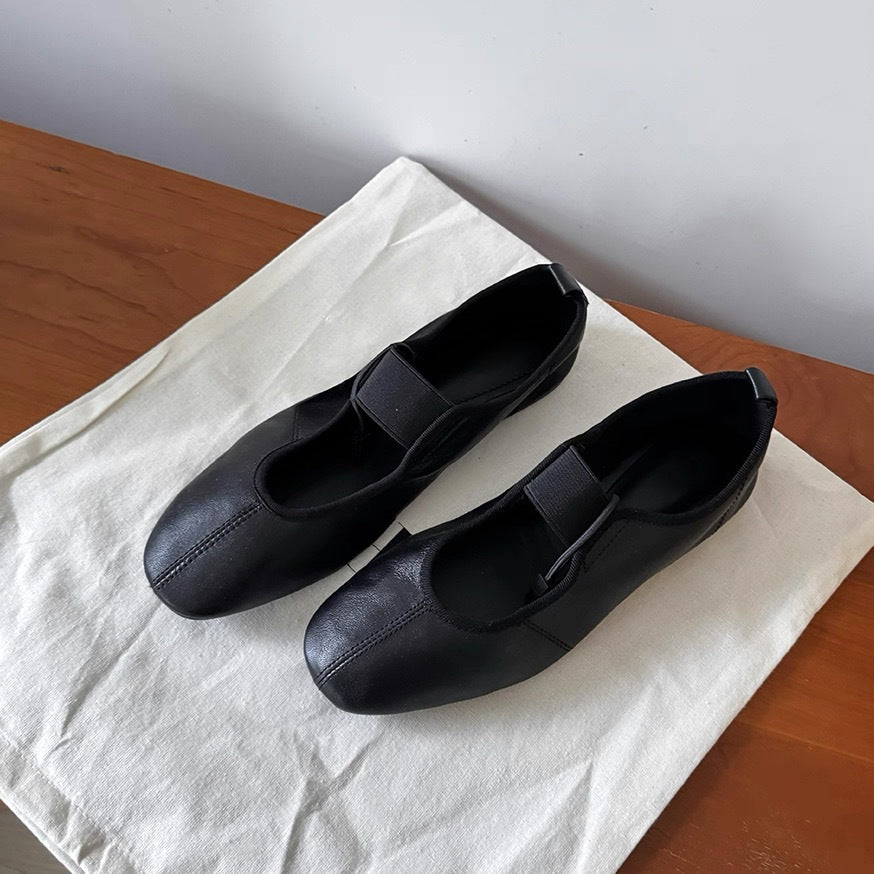 Women's Ballet Flats with Flexible Strap Design and Comfortable Insole