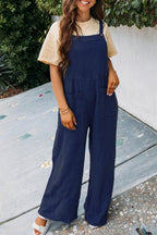 Women's Casual Overall with Pockets and Wide Leg